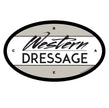 Horse Hollow Press - Oval Equestrian Horse Sticker: Western Dressage