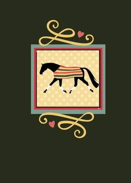 Horse Birthday Card: Newmarket Horse on Linen