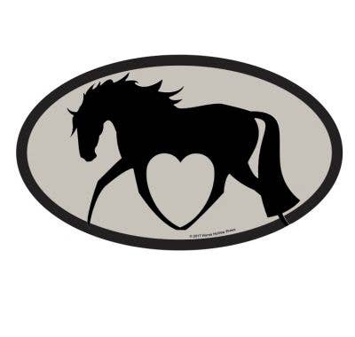 Horse Sticker: Horse w/ Gray Heart