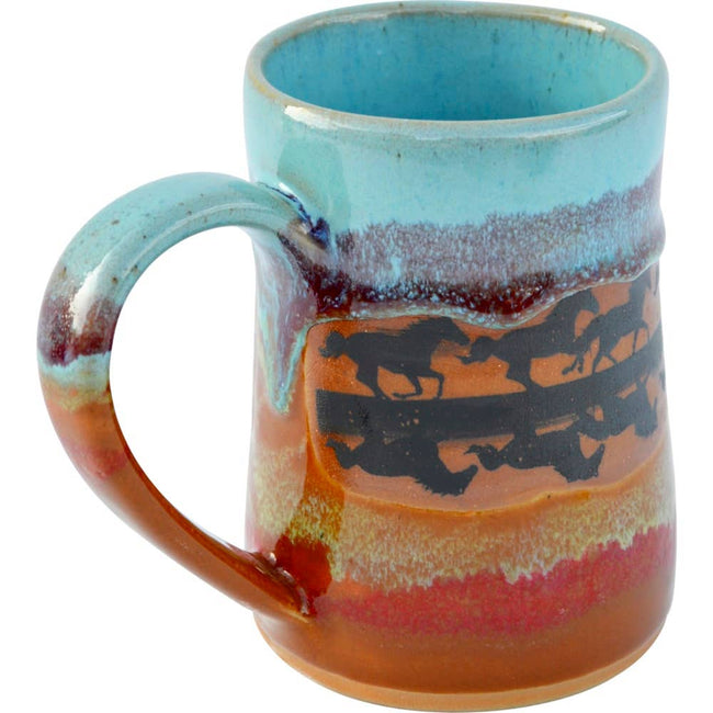 Always Azul Pottery - Horse Reflection 24 Oz. Tankard
