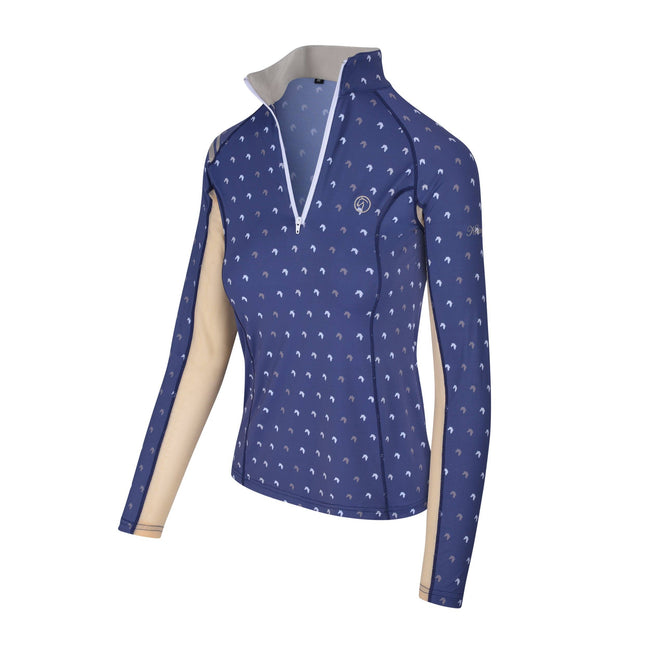 Kathryn Lily Equestrian Sunshirt Navy Horse Heads