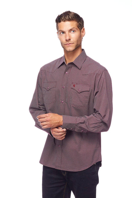 Rodeo Clothing - Men's Western Button-Down Shirts Regular Fit Printed Shirt