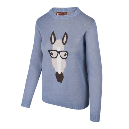 Kathryn Lily Equestrian - Sweater - Horse with Glasses
